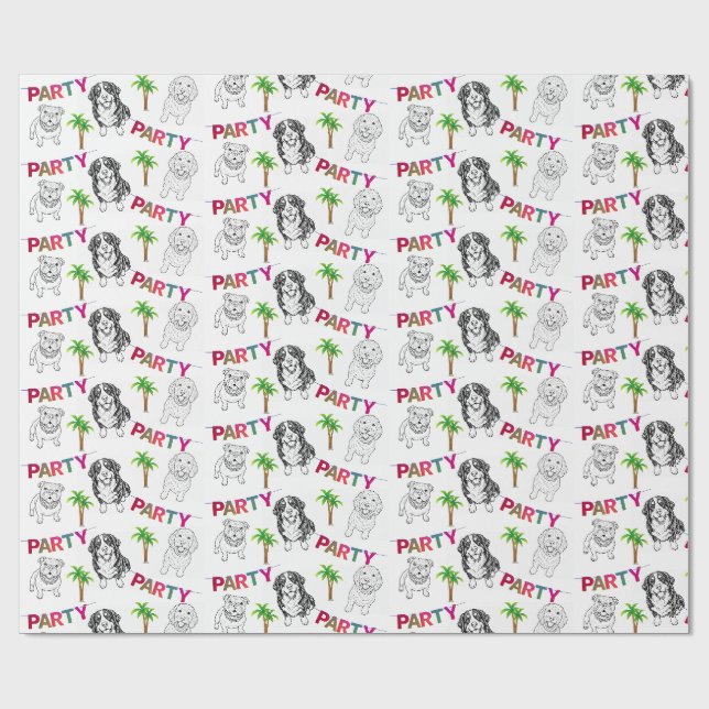 Papel de Embrulho de Festa | Papel de Presente par (Aberto)