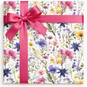 Papel de embrulho de flores silvestres, embrulho f
