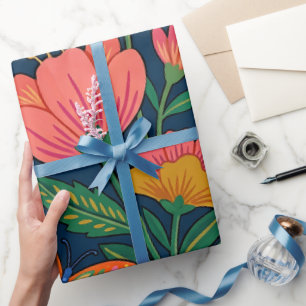 Papel de embrulho de flores silvestres mexicanas a