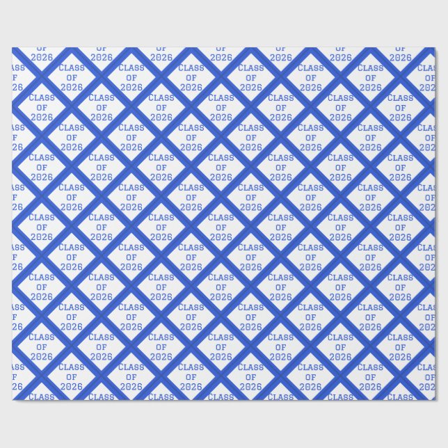 Papel de Embrulho de Formatura Azul e Branco | 202 (Aberto)