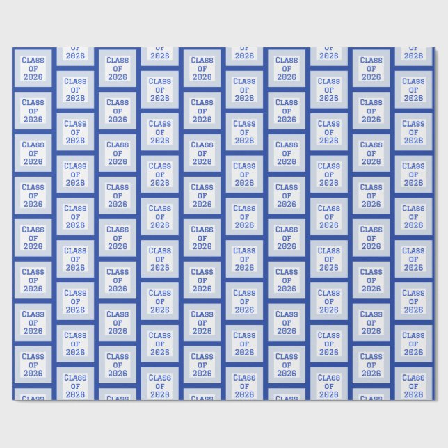 Papel de Embrulho de Formatura Azul e Branco | 202 (Aberto)