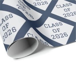 Papel de embrulho de formatura azul-marinho e cinz