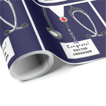 Papel de embrulho de formatura de faculdade de med