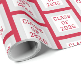 Papel de Embrulho de Formatura Vermelho e Branco |