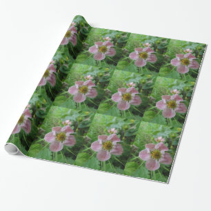 Papel de embrulho de foto de flor rosa