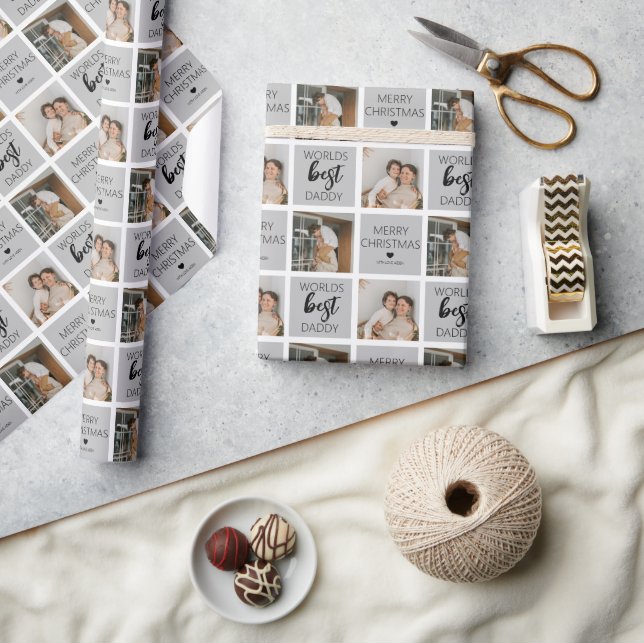 Papel de embrulho de fotografia do Melhor Papai do (Artesanato)