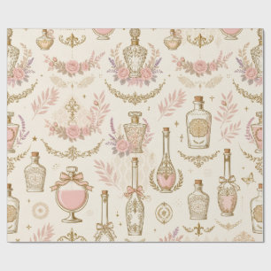 Papel de Embrulho de Frasco de Perfume Antigo