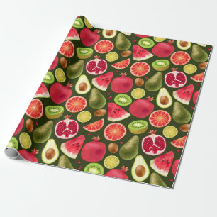 Papel de embrulho de fruta tropical