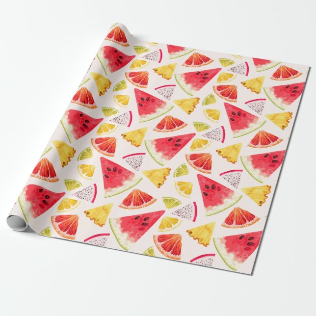 Papel de embrulho de fruta tropical (Desenrolado)