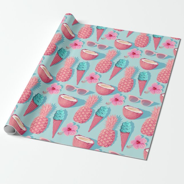 Papel de embrulho de fruta tropical (Desenrolado)