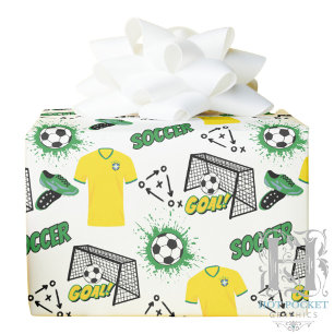 Papel de embrulho de futebol