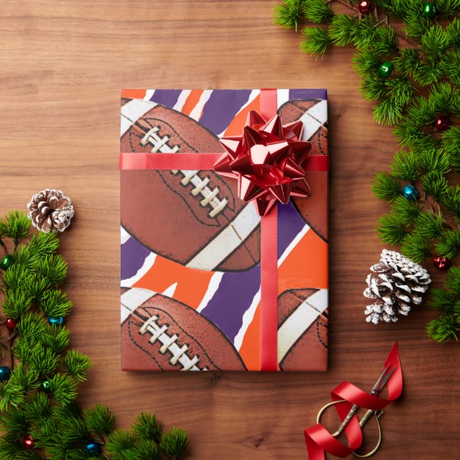 Papel de embrulho de futebol - Design Tiger (Presente de Natal)