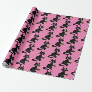 Papel de embrulho de gato engraçado