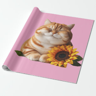 Papel de embrulho de gato estético japonês Kawaii 