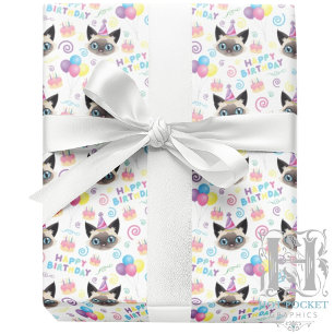 Papel de Embrulho de Gato Siames