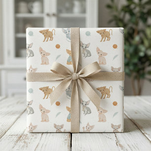 Papel de embrulho de gato Sphynx fofo para present