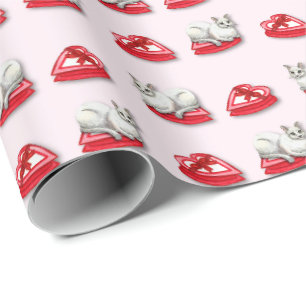 Papel de embrulho de gato travesso