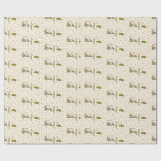 Papel de embrulho de golfe desenhado à mão