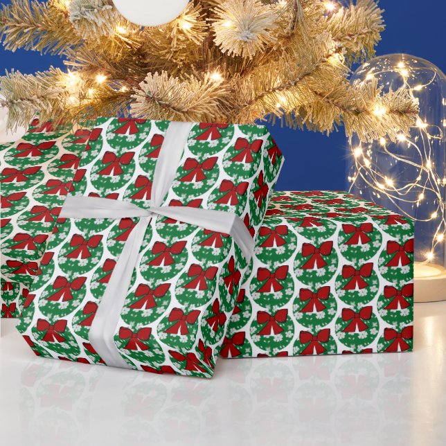 Papel de embrulho de grande coroa de Natal (Feriados)