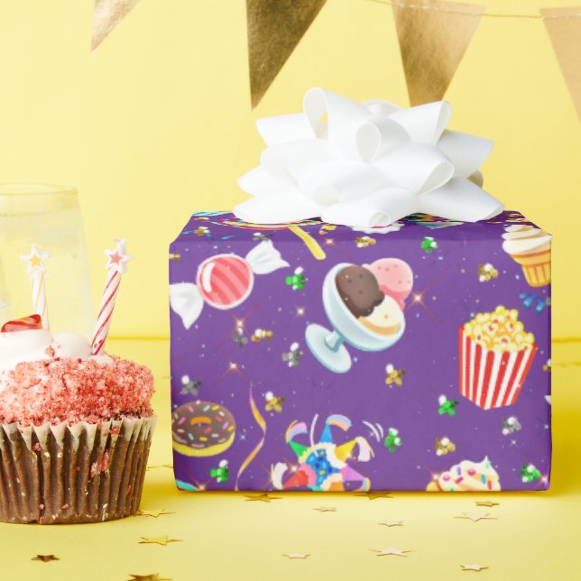 Papel de embrulho de guloseimas Emoji (Festa de aniversário)