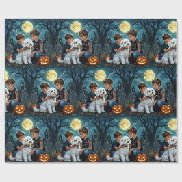 Papel de embrulho de Halloween Assustador e Fofo