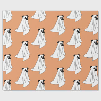 Papel de embrulho de Halloween com cachorro fantas