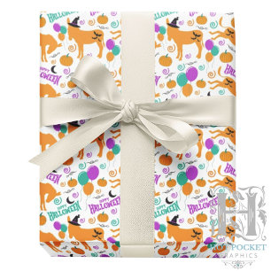 Papel de embrulho de Halloween de burro