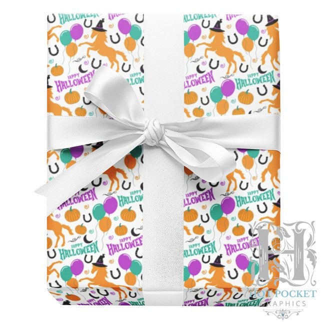 Papel de embrulho de Halloween de cavalo (Criador carregado)