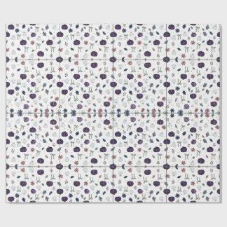 Papel de embrulho de Halloween, estampa de abóbora
