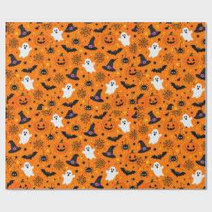 Papel de embrulho de Halloween Fantasma fofo, Ab