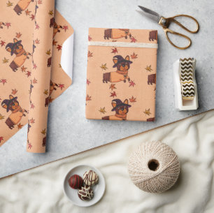 Papel de embrulho de Halloween French Bulldog Outo