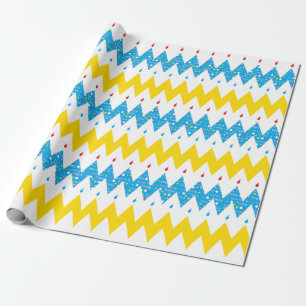 Papel de embrulho de Hanukkah "Chevron Menorah 2"