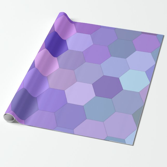 papel de embrulho de hexágono roxo (Desenrolado)