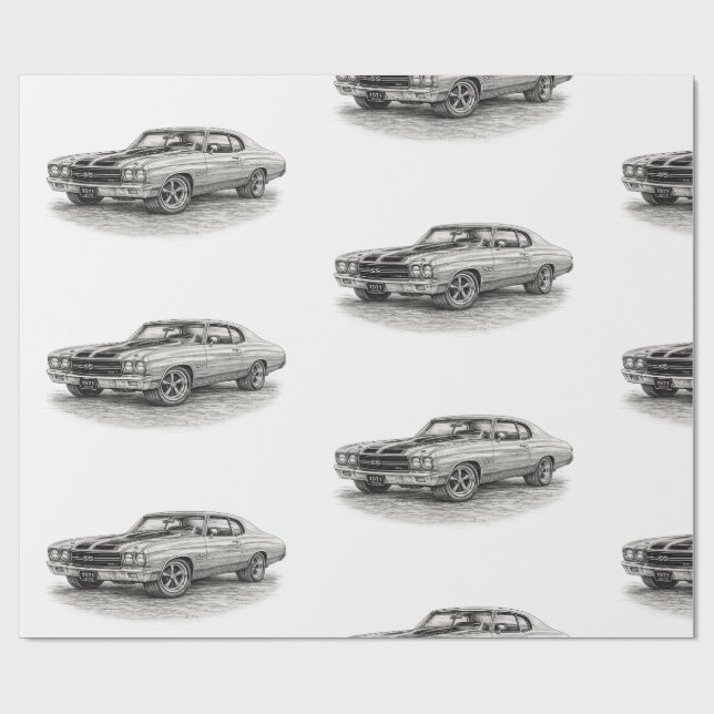 Papel de Embrulho de Hot Rod (Aberto)