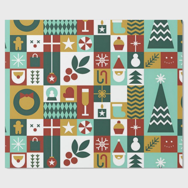 ✨ Papel de embrulho de ícone de feriado para prese (Aberto)