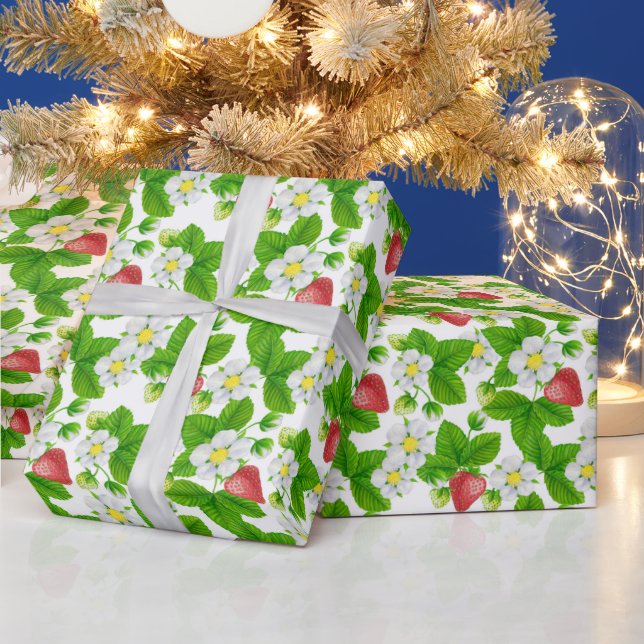 Papel de embrulho de jardim de morango (Feriados)