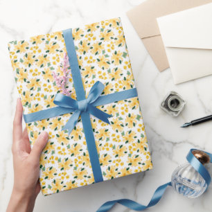 Papel de embrulho de jardim floral em aquarela ama