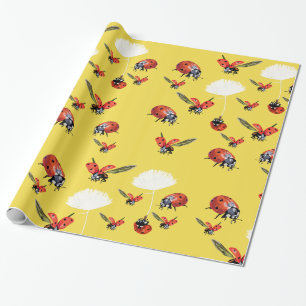 Papel de embrulho de joaninhas