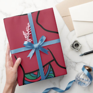 Papel de embrulho de joia com silhueta de elefante