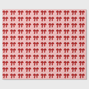 Papel de embrulho de laço rosa fofo Estética Coq
