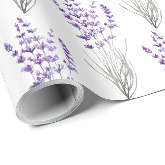 Papel de embrulho de lavanda (Ponta do rolo)