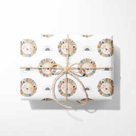 Papel de embrulho de leão Animal de bebê fofo