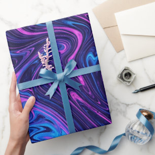 Papel de embrulho de líquido roxo varrido pelo ven