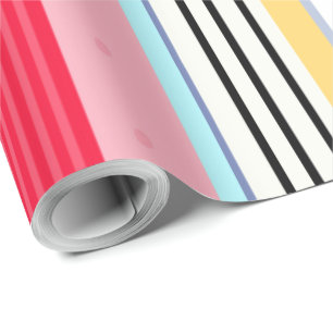 Papel de embrulho de luxo com padrão listrado