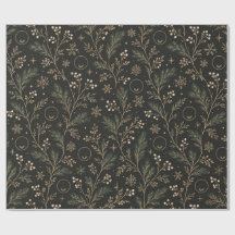 Papel de embrulho de luxo discreto de inverno com