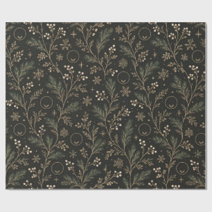 Papel de embrulho de luxo discreto de inverno com