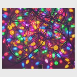 Papel de embrulho de luz de Natal.