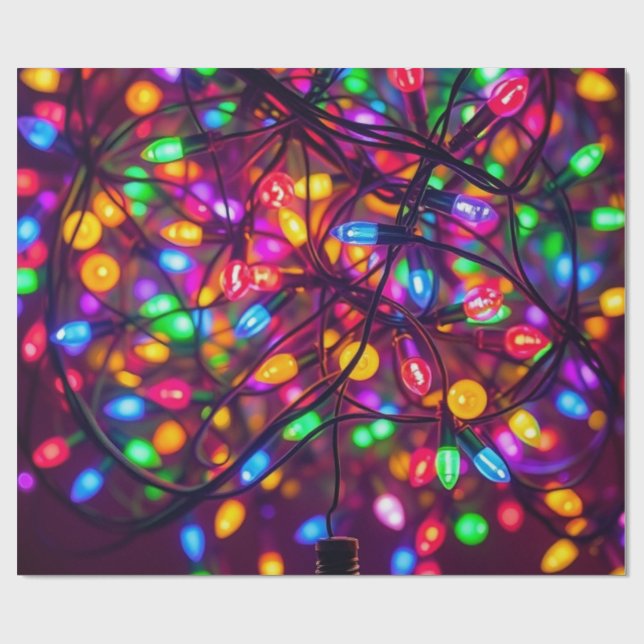 Papel de embrulho de luz de Natal. (Aberto)