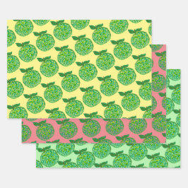 Papel de embrulho de maçã