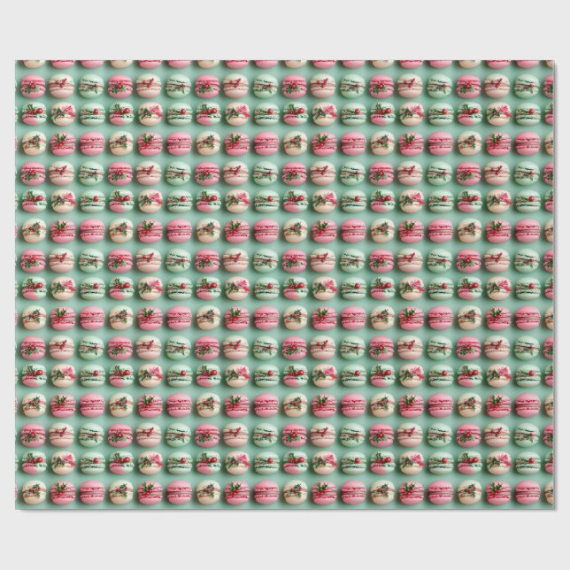 Papel de embrulho de Macaron de Natal (Aberto)